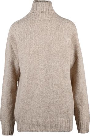 Retois Beige Wool High Neck Sweater