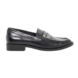 Dune London Galex leren penny loafers voor dames (Zwart)