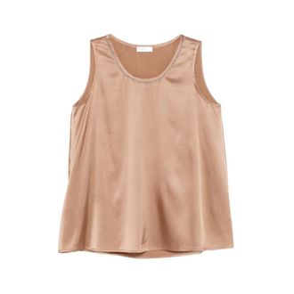 PANICALE Panicale, Dames, Tops, Beige, Maat: XS Zijde