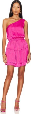 Steve Madden On Pointe Mini Dress Raspberry Tiered One Shoulder JDM2490