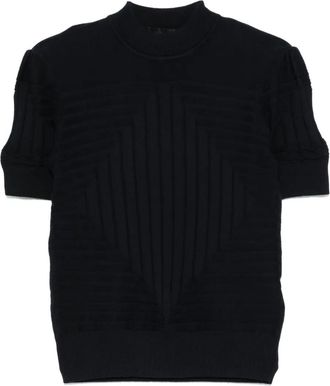 Emporio Armani T-shirt a coste - Blu