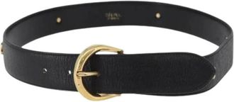 Celine Pre-owned Vintage Leren Riem - Dames - Vintage Accessoires - Zwart - ONE Size - Leer - Vintage