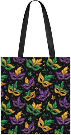 Generic Mardi And Gras Mask Tote Bag for Women Men Shoulder Bags Purses Pouch Handbags
