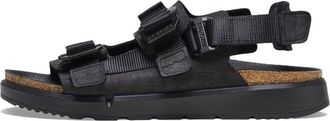 Birkenstock Shinjuku Natural Leather Textile Sandals Black 1024599