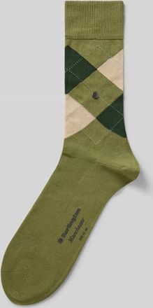 Burlington Socken aus Baumwoll-Mix Modell MANCHESTER in Gruen, Gr&ouml;&szlig;e 40-46