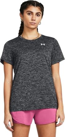 Under Armour Twist T-shirt met korte mouwen voor dames (Zwarte Twist)