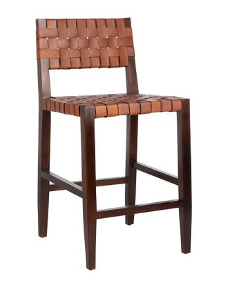 Safavieh Paxton Woven Leather Counter Stool