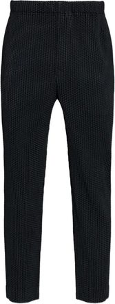 Homme Pliss&eacute; Issey Miyake Plooibroek met elastische taille - Zwart