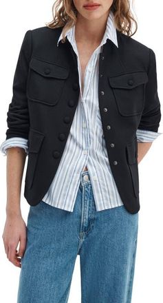 Rag & Bone Mercer Wool Jacket in Black at Nordstrom, Size 00