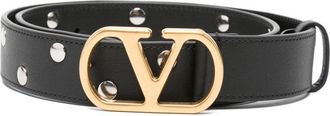 Valentino Garavani Vlogo Leather Belt