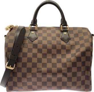 Louis Vuitton Brown Coated Canvas Boston Bag (Pre-Owned)