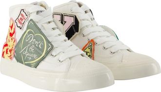Kenzo Womens Hoshi High-Top Sneaker White Cotton
