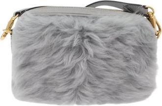 Miu Miu Pre-owned Fur Shoulder Bag - Dames - Vintage Schoudertas - Grijs - ONE Size - Vintage