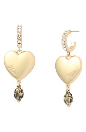 Kurt Geiger Eagle Heart Drop Earrings in Gold at Nordstrom