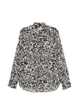 Dries Van Noten Abstract Graphic Print Long-Sleeve Shirt