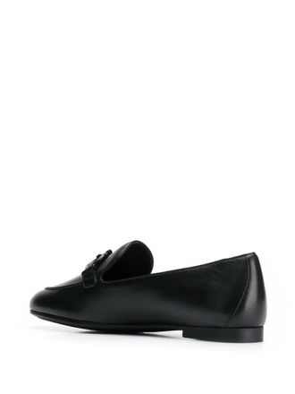 Ferragamo Gancini-Buckle Leather Loafer - Black