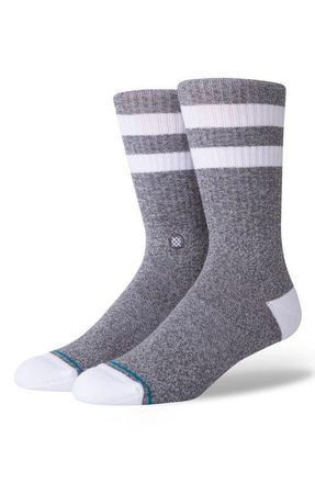 Stance Joven Classic Stripe Crew Socks in Grey at Nordstrom, Size Large