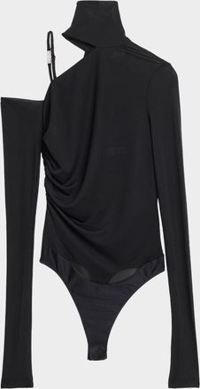 Versace Jeans Couture Cut-Out Jersey Turtleneck Bodysuit