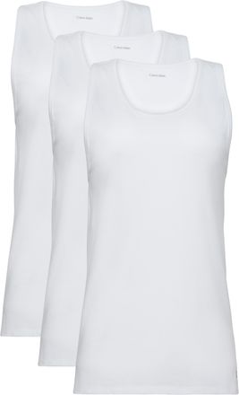 Calvin Klein Underwear T-Shirt TANK 3PK, Herren, Gr. XXXL (58), weiss (wei&szlig;, wei&szlig;, wei&szlig;), Jersey, Obermaterial: 57% Baumwolle, 38% Polyester, 5% Elasthan, CALVIN KLEIN UNDER