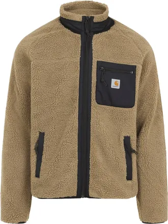 Carhartt Work in Progress Leather Black Prentis Liner Pile Jacket-Uomo