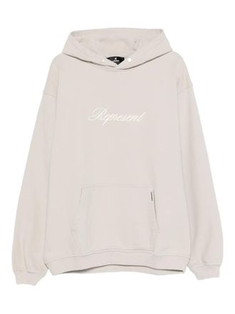 Represent Script Logo hoddie - Toni neutri