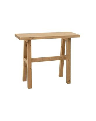 Deco Wood Consola de madera maciza en tono medio de 100x80cm