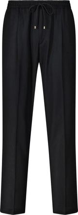 BRIGLIA 1949 Broeken, Heren, Zwart, XL, Wol, Slim-fit Broek