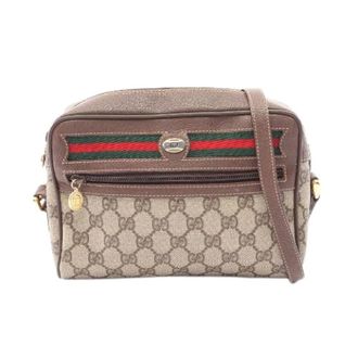 Gucci Pre-owned Cross Body Bags, female, Beige, Size: ONE SIZE Pre-owned GG Plus Coated Canvas Shoulder Bag