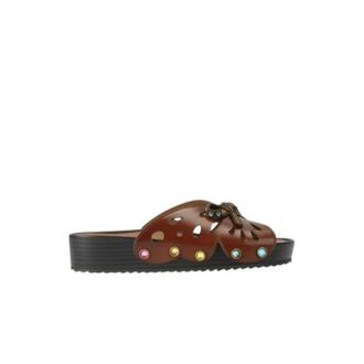 Kurt Geiger Sliders, female, Brown, Size: 10 US Boho Butterfly Flat Sandal