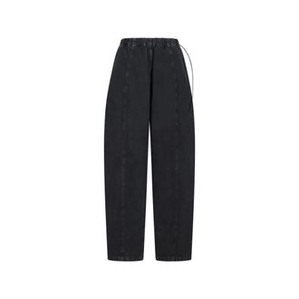 Haikure Angel Short Length Twill 45 - Dames - Loose Fit Jeans - Grijs - M - Jeans