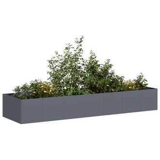 Berkfield Home Planter Anthracite 280x80x40 cm Steel | Size: 280 x 80 x 40 cm