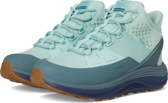 Kizik Womens London Mid Hands-Free Hiking Shoe, Surf Spray/Naval Academy, 7.5 UK