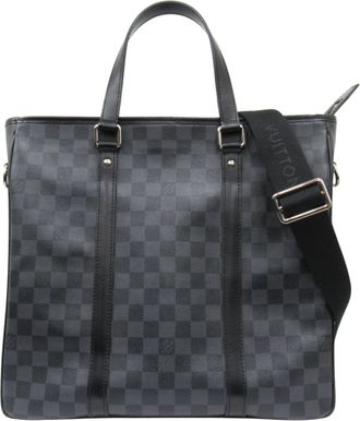 Louis Vuitton Black Damier Graphite Gray Damier Graphite Handbag Tote Bag (Pre-Owned)