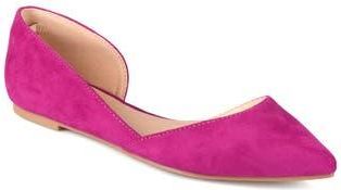 Journee Collection JOURNEE Ester dOrsay Flat in Plum at Nordstrom Rack, Size 6.5