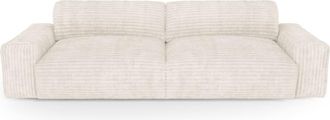 Sia Home Sof&aacute; de 3 plazas en pana XXL color crema 220 cm