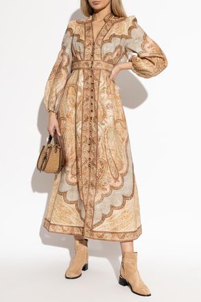 Zimmermann Patterned Dress, Womens, Brown