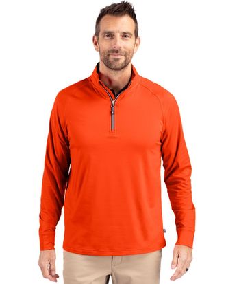 Cutter & Buck Adapt Eco Knit Stretch Recycled Mens Quarter Zip Pullover
