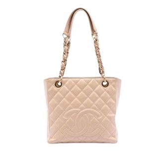 Chanel Pre-owned Shoulder Bags, female, Beige, Size: ONE SIZE Pre-owned Leather Tote