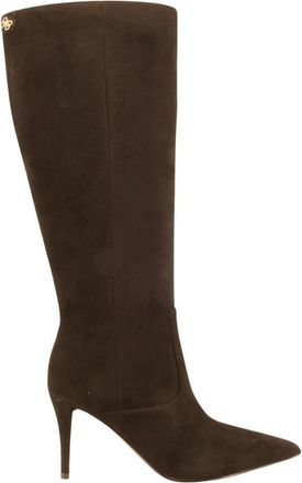 Guess Schoenen, Dames, Bruin, 40 EU, Leer, Heeled High Boot