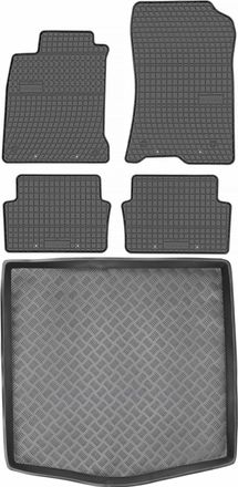 OEM Juego De Alfombrillas De Goma Para Coche Y Maletero Para Renault Laguna Iii Hatchback (2007-2015)