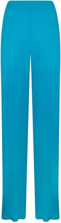 Alberta Ferretti Wijde broek - Dames - Straight fit broeken - Blauw - L - Broeken