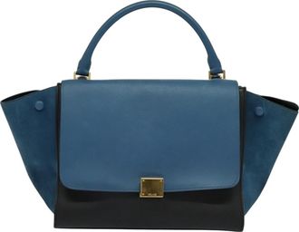 Celine Trapèze Blue Leather Handbag (Pre-Owned)