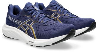 Asics Laufschuh ASICS GEL-CONTEND 9, Herren, Gr. 46, weiss (indigo blau, wei&szlig;), Synthetik, Textil, Schuhe Laufschuh, mehr D&auml;mpfung