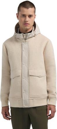 Pajar Hader Wool Blend Bomber Jacket with Removable Hooded Bib in Oatmeal at Nordstrom, Size X-Large