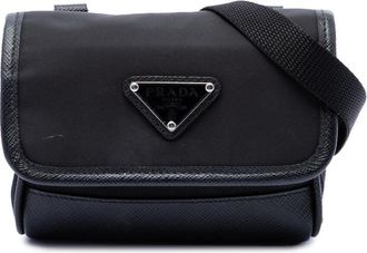 Prada Pre-owned Prada Re Nylon and Saffiano Pouch Unisex CYE7MRZHQGEL4JN7