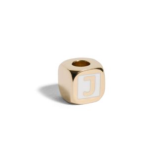 Miu Miu Enameled Metal Dice Charm, Woman, White
