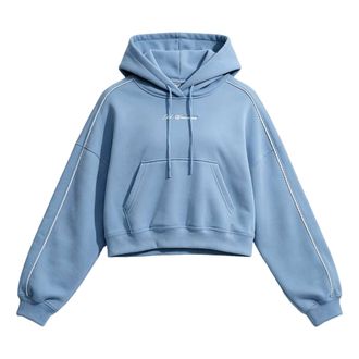 Nike (WMNS) Nike Studio Fleece Medium Weight Graphic Pack Cropped Hoodie Work Blue Sail IO9948-486