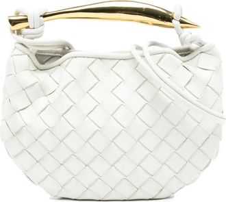 Bottega Veneta Borsa a tracolla Intrecciato Sardine Baby in pelle di agnello 2012-2025 - Bianco