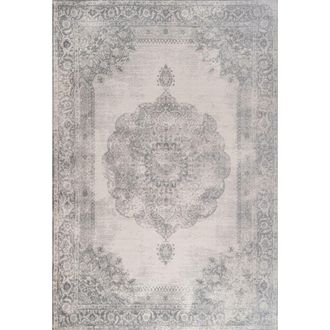 Jonathan Y Designs Rosalia Cottage Medallion Area Rug in Gray/ivory at Nordstrom, Size 2Ft 0In X 8Ft 0In