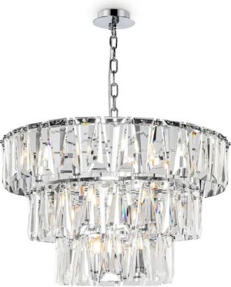 Maytoni Puntes Moderna L&aacute;mpara De Techo Colgante Cromada Puntes De 3 Niveles Y 18 Luces - Maytoni